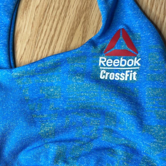Reebok CrossFit bra size medium heathered blue no padding - Picture 2 of 3